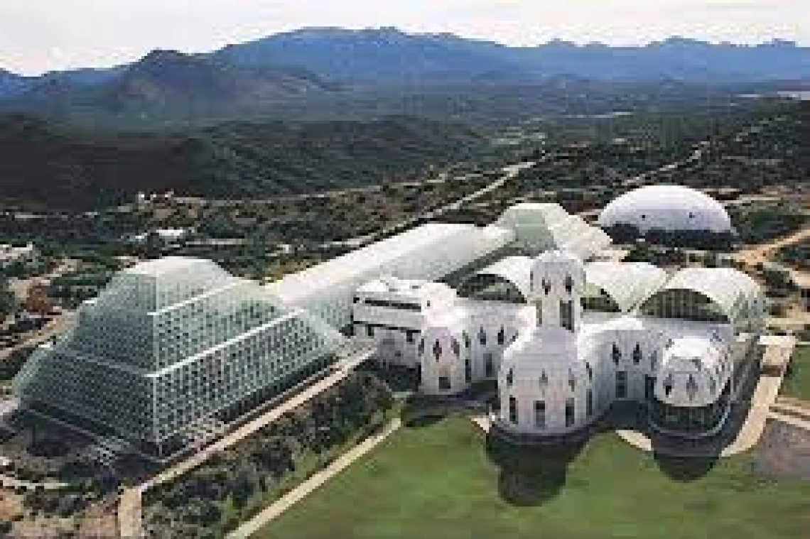 Aerial View of the Biosphere 2 Facility